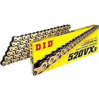 Did X-ring Motorcycle Gold Heavy Duty Drive Chain 520 Vx3 Vx 114l 114 L Links • £72.29