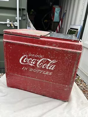 Vintage Original Coca-Cola American Ice Chest Cooler Box For Restoration  • £199.99