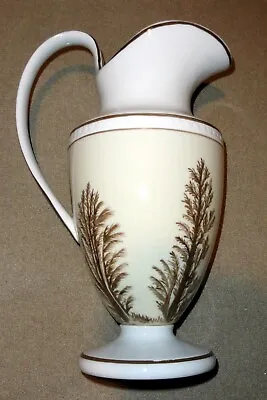 Williamsburg Global Views 11 5/8  Footed Pitcher Mocha Ware Hand Painted • $65