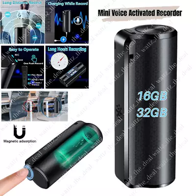 Digital Spy Voice Activated Recorder Mini Hidden Audio Recording Device 16/32GB • $43.89