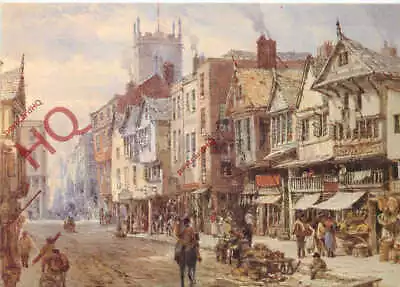 Picture Postcard:-Chester North Side Of Eastgate Street Louise Rayner • £2.29