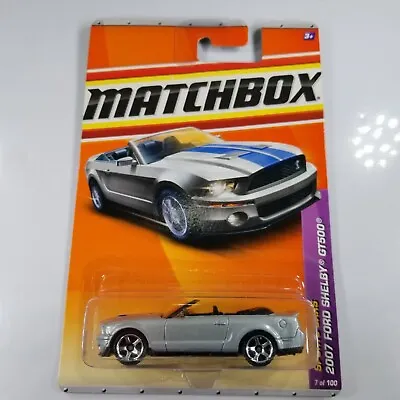 Matchbox 2007 Ford Shelby GT500 Silver 2011 Sports Cars MB7 New On Card • $10.17