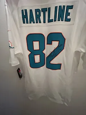 Miami Dolphins AUTHENTIC Nike #82 Dolphins Brian Hartline Signed Jersey PSA. • $69