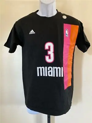 New Minor Flaw Miami Heat #3 Dwyane Wade Mens Size S Small Black Shirt • $8.01