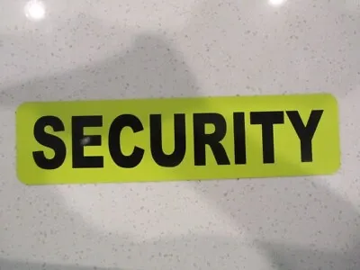 SECURITY Yellow & Black Vehicle Magnetic Sign 3 X12  For Car Truck Van SUV • $10.75