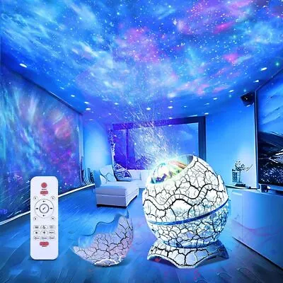 £23.98 • Buy NEW Dinosaur Egg Galaxy Star Projector Starry Light With Wireless Music Player