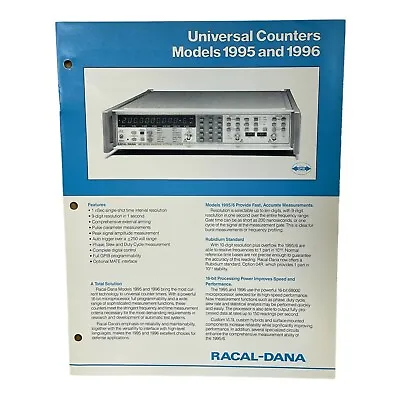 Racal-dana Models 1995 & 1996 Universal Counters Technical Data Sheet • $24.95