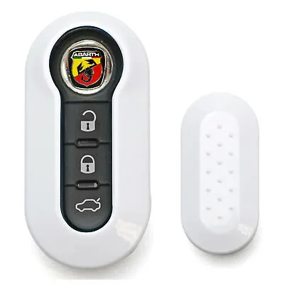 Gloss White Case Shell Cover For FIAT 500 500L 500X Abarth 3-Button Folding Key • $17.46