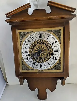 W. Haid Vintage Chime Wooden Wall Clock 351-020 / No Key West Germany • $89.99
