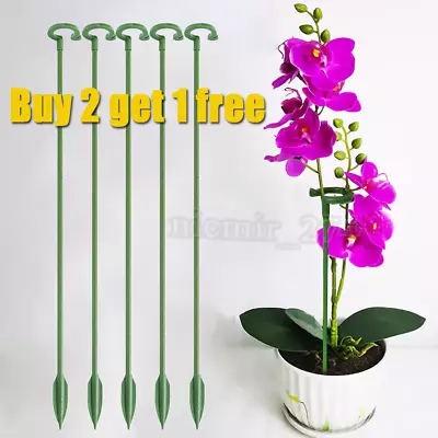 10× Plant Support Set Flower Plant Stakes Sticks For Single Stem Plants Garden • £3.50