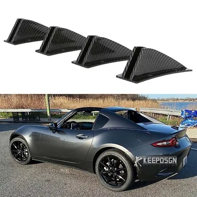 Rear Bumper Diffuser Shark Fins Spoiler Lip Splitter For Mazda 3 6 MX5 Miata • $25.09