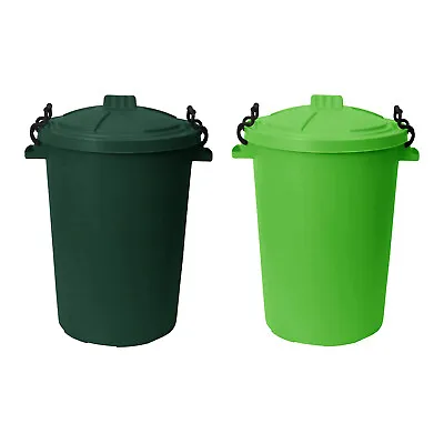 £23.99 • Buy 2 X 50L Bin Cliplock Lid Home/Kitchen/Garden Waste Storage Lime Green+Dark Green