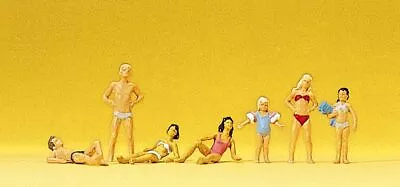 Preiser HO Scale Model Figure/People Set - Children & Teens At The Pool 7-Pack • $15.39