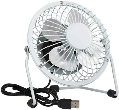 £8.99 • Buy Desktop Cooling Fan 6-Inch USB Tilting With Metal Shell & Aluminium Blades White