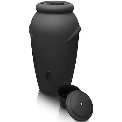 Rain Barrel Water Butt Water Tank Amphora 210 L With Tap Charcoal • £167