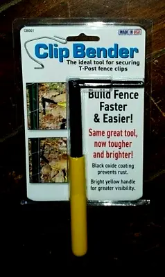 Clip Bender With Yellow Handle -Tool For Securing T-Post Fence Clips- #CB001 • $25.18