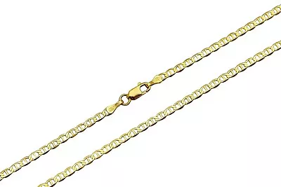 10k Solid Yellow Gold Mariner Link Chain 2mm-6mm Men's Women Necklace 7 - 26  • $73.80