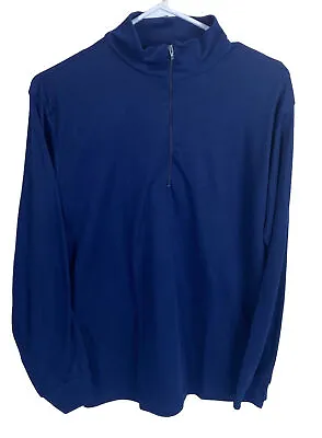 Vtg Patagonia Polo Shirt Mens L Blue 1/2 Zip Long Sleeve Golf Pullover Sweater • $19.99