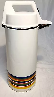 Vintage Everest Rainbow Insulated Pump Drink Dispenser Carafe Coffee • $23.99