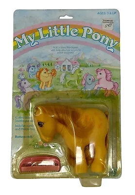 Vintage G1 My Little Pony Flat Foot Butterscotch New On Card • $185