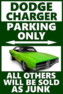 Dodge Charger Parking Wall Decor 12x18 PH921 • $34.95