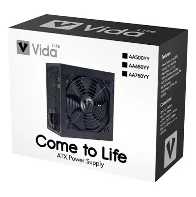 Vida Lite 750W ATX PSU Fluid Dynamic Ultra-Quiet Fan Power Lead Not Included • £28.99