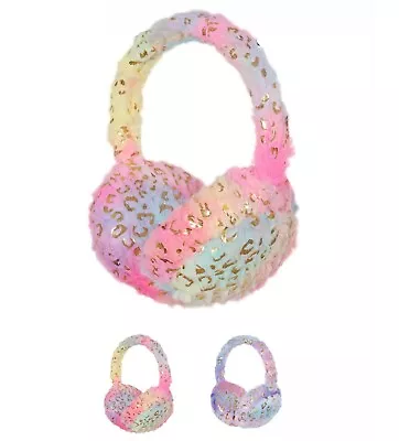 $9 • Buy Soft Faux Fur Earmuff Furry Women Girl Winter Cozy Bunny Ear Rainbow