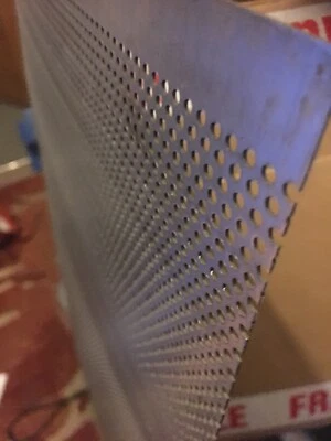 £7.95 • Buy Galvanised Steel Round Hole Perforated Metal Mesh Sheet Plate Guillotine Cut