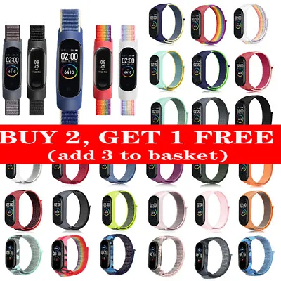 Nylon Loop Band Strap Wristband Watch Replacement For Xiaomi Mi Band 7/6/5/4/3 • £3.59