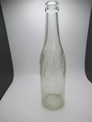 Vintage Pepsi Cola Clear Glass Embossed Bottle • $10