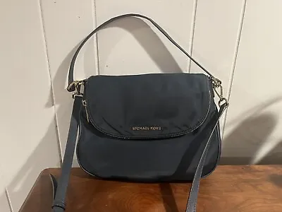 Michael Kors Bedford Nylon Navy Flap Crossbody Gold Hardware 11  Long X 9” Tall • $25