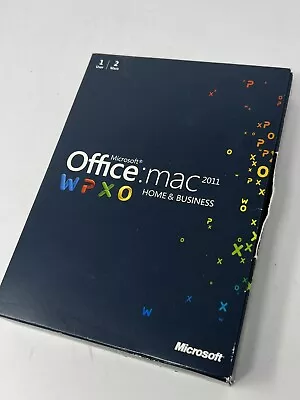 Office Mac 2011 Home & Business (1 User 2 Mac ) Retail Box With Codes • $18.95