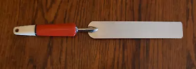 Vintage EKCO EKCOLINE USA Stainless Spatula With Plastic Red & White Handle • $10.95