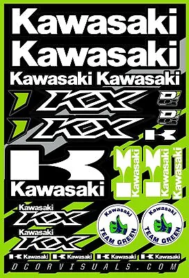 D'COR Visuals Kawasaki Decal Sheet Motorcycle Stickers • £18