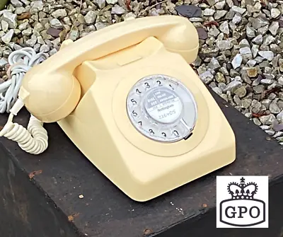 Vintage Phone GPO 746 Rotary Dial Telephone Cream Built  1984 Fully Working • £60