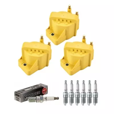 New Performance Ignition Coil & NGK Spark Plug Kit  For Chevy Pontiac Buick V6 • $121.38