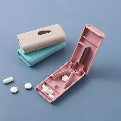 $3.29 • Buy Pill Splitter Storage Box Tablet Cutter Divider Medicine Quarter Case Portable