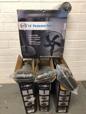 £99.99 • Buy 4pcs 16  Standing Fan Oscillating Pedestal Air Cooling With Remote Control Timer