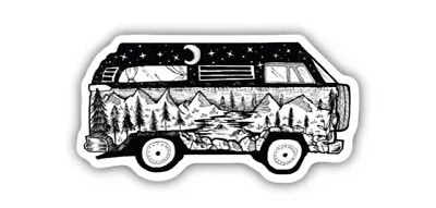 Vw Volkswagen Bus Vinyl Decal Sticker  3” X 3” • $7.99