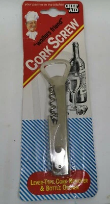 £0.99 • Buy Waiter's Friend Corkscrew - Lever Cork Remover & Bottle Opener