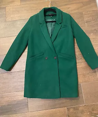 ZARA Woman Coat Green Wool / XS • $39.90