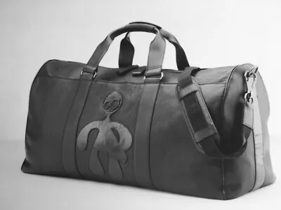 NEW Mens BLACK Leather 'BO' SUPER HOLDALL By MANBAG COMPANY RRP £495 • £185