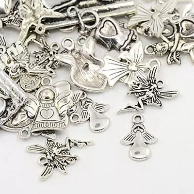 TIBETAN SILVER ANGEL FAIRY CHARMS PENDANTS 30g RANDOM MIX Shape C178 • £3.19