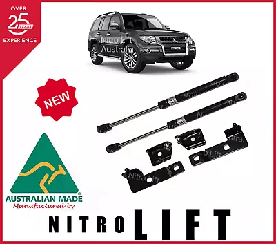 Front Hood Bonnet Gas Strut Damper Lift Kit-Mitsubishi NS NT NW NX Pajero 06-On • $90.95