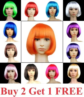 Sexy BOBO Full Wig Multiple Colors Cosplay Costume Anime Halloween Party Hair • $7.95