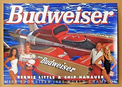 1992 WORLD CHAMPION MISS BUDWEISER Bernie Little '93 POSTER 20 X 27.5 Hydroplane • $19.99