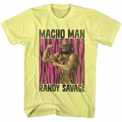 Macho Man Randy Savage Yellow Heather Adult T-Shirt • $23.45