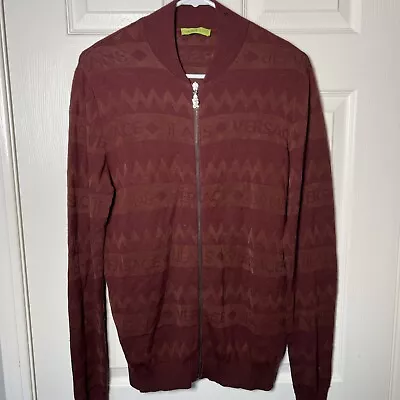 Versace Men’s Cardigan Medium Burgundy • $30