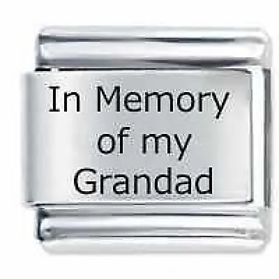 IN MEMORY OF MY GRANDAD * Daisy Charm Compatible With Italian Modular Charms • £4.36