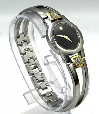 Movado Diamond Quartz 81.e4.1842 Wristwatch Two Tone Stainless Steel Ladies • $29.99